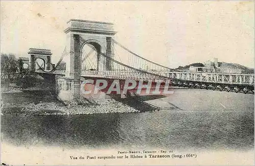 Ansichtskarte AK Vue du Pont suspendu sur le Rhone a Tarascon