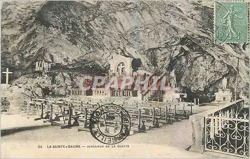 Cartes postales La Sainte Baume Interieur de la Grotte