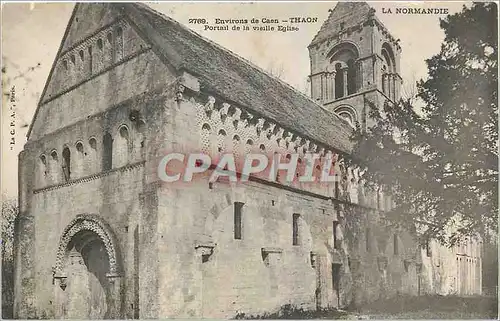 Ansichtskarte AK Environs de Caen Thaon Portail de la vieille Eglise