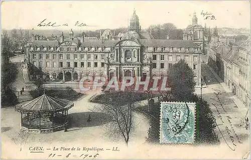 Ansichtskarte AK Caen La Place de la Republique