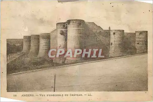 Cartes postales Angers Vue d'ensemble du Chateau