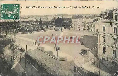 Cartes postales Angers Panorama sur la Place Lorraine et le Jardin du Mail