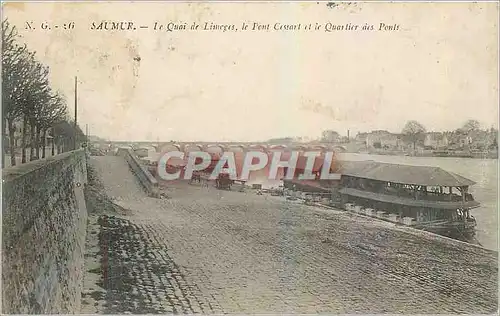 Cartes postales Saumur Le Quai de Limoges le Pont Cessart et le Quartier des Ponts Lavoir