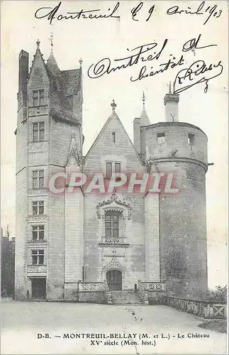 Cartes postales Montreuil Bellay Le Chateau