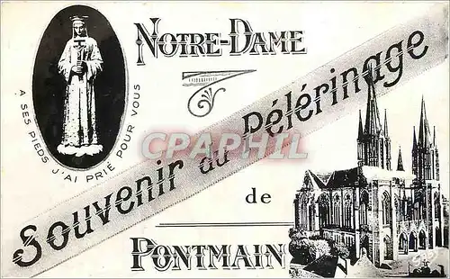 Moderne Karte Notre Dame de Pontmain Mayenne