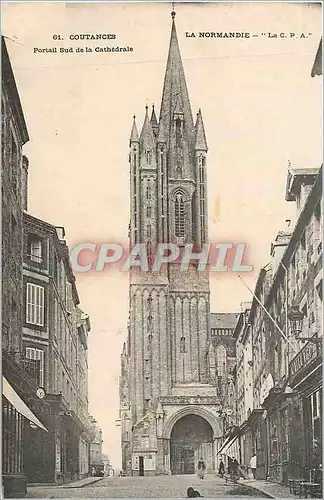 Ansichtskarte AK Coutances Portail Sud de la Cathedrale