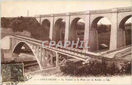 Cartes postales Coutances Le Viaduc et le Pont sur la Soulle
