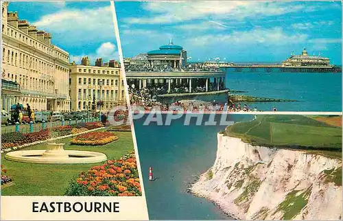 Moderne Karte Eastbourne Bandstand and Pier The Carpet Gardens Beachy Head
