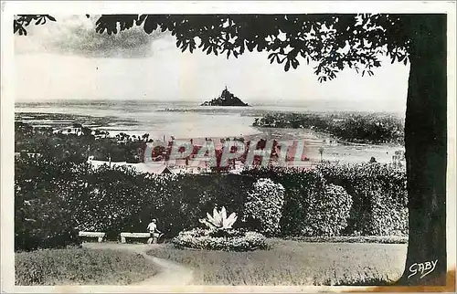 Cartes postales Avranches Le Mont Saint Michel pris du Jardin des Plantes
