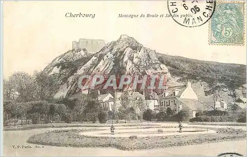 Cartes postales Cherbourg Montagne du Route et Jardin public