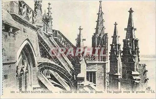 Cartes postales Mont Saint Michel L'Escalier de dentelle en granit