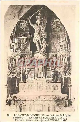 Cartes postales Le Mont Saint Michel Interieur de l'Eglise Paroissiale La chapelle Saint Michel