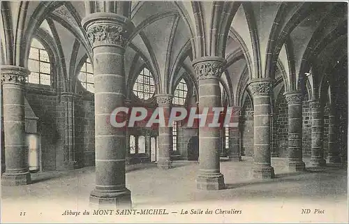 Cartes postales Abbaye du Mont Saint Michel La Salle des Chevaliers