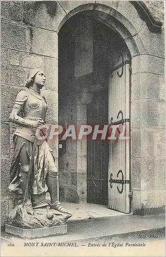 Cartes postales Mont Saint Michel Entree de l'Eglise Paroissiale Jeanne d'Arc