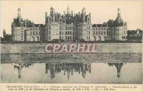 Ansichtskarte AK Chambord Loir et Cher Chateau construit par Francois 1er