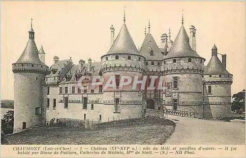 Ansichtskarte AK Chaumont Loir et Cher Chateau aile du Midi et pavillon d'entree