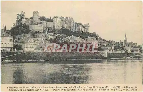 Cartes postales Chinon Ruines de l'ancienne fortresse