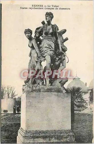 Cartes postales Rennes Le Tabor Statue representant Groupes de chasseurs