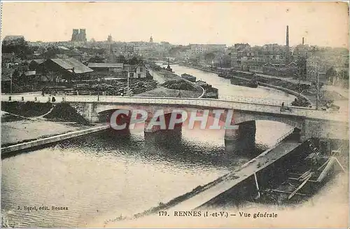 Cartes postales Rennes I et V Vue generale