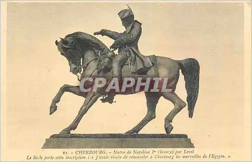 Cartes postales Cherbourg Statue de Napoleon 1er