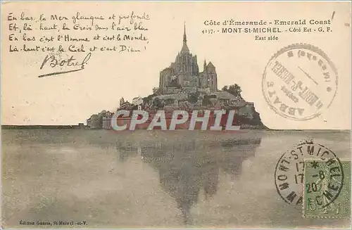 Cartes postales Mont St Michel Cote Est Botrel