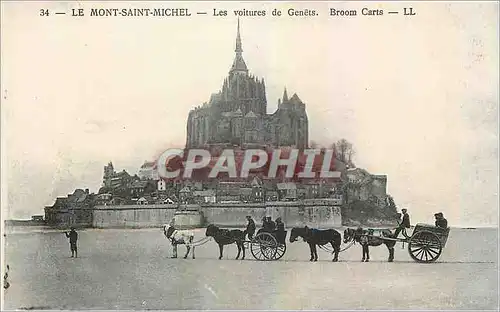 Ansichtskarte AK Le Mont Saint Michel Les voitures de Genets