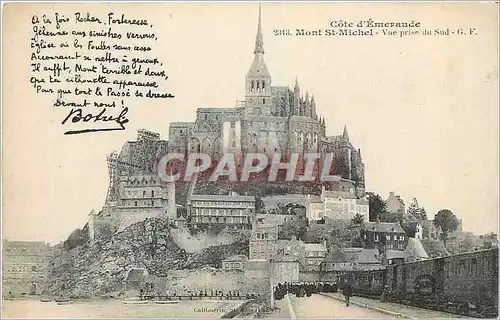 Cartes postales Mont St Michel Vue prise du Sud Botrel