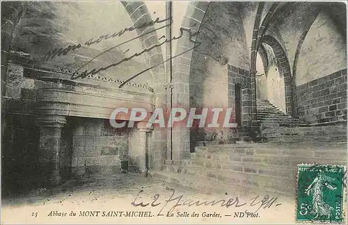 Cartes postales Abbaye du Mont Saint Michel La Salle des Gardes