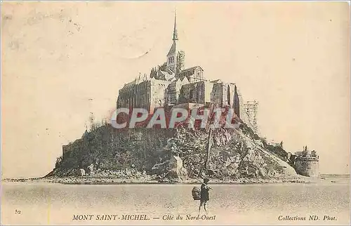 Cartes postales Mont Saint Michel Cote du Nord Ouest Peche Pecheur