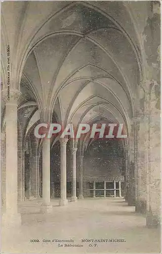 Cartes postales Mont Saint Michel La Refectoire