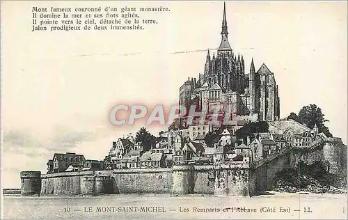 Cartes postales Le Mont Saint Michel Les Remparts et l'Abbaye