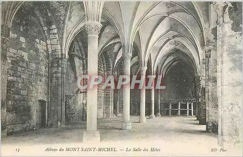 Ansichtskarte AK Abbaye du Mont Saint Michel La Salle des Hotes