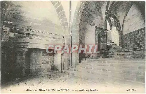 Cartes postales Abbaye du Mont Saint Michel La Salle des Gardes