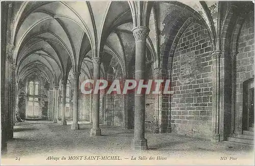 Ansichtskarte AK Abbaye du Mont Saint Michel La Salle des Hotes