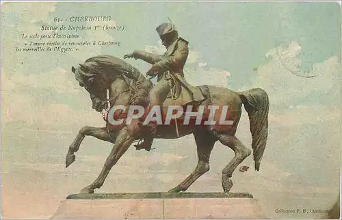 Cartes postales Cherbourg Statue de Napoleon 1er