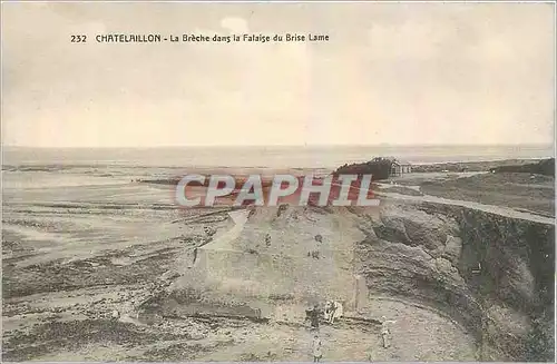 Ansichtskarte AK Chatelaillon La Breche dans la Falaise du Brise Lame