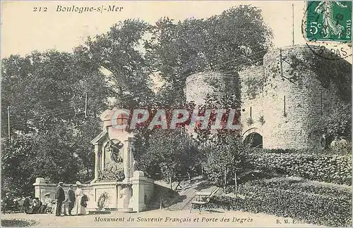 Cartes postales Boulogne s Mer Monument du Souvenir Francois et Porte des Degres
