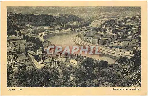 Cartes postales Lyon les quais de la saone