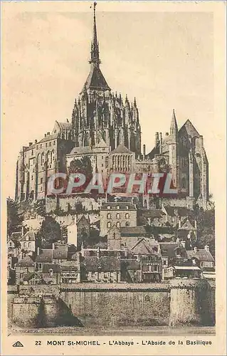 Cartes postales Mont St Michel L'Abbaye L'Abside de la Basilique