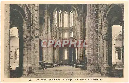 Ansichtskarte AK Mont St Michel L'Abbaye Le Choeur de la Basilique