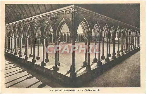 Cartes postales Mont St Michel Le Cloitre