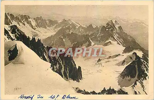 Ansichtskarte AK Massif du Mt Blanc Du Mur de la Cote