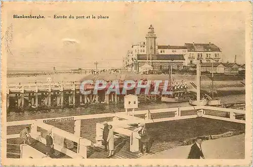 Cartes postales Blankenberghe Entree du port et le phare