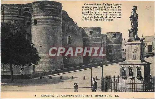 Ansichtskarte AK Angers Le Chateau Monument historique