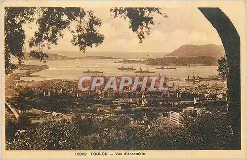 Ansichtskarte AK Toulon Vue d'ensemble Bateaux