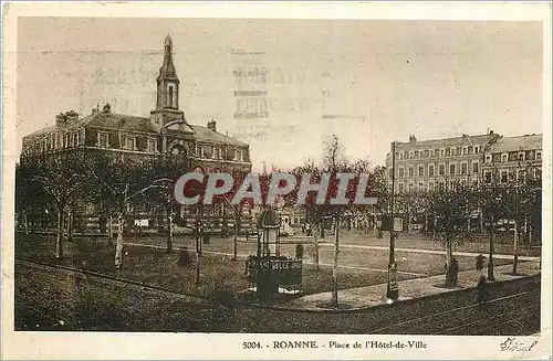 Cartes postales Roanne Place de l'Hotel de Ville