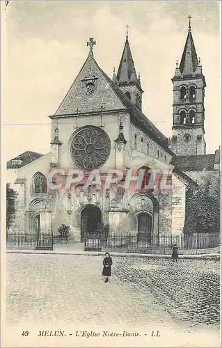 Ansichtskarte AK Melun L'Eglise Notre Dame