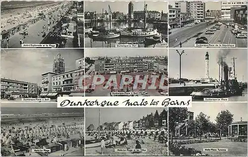 Cartes postales moderne Dunkerque Malo les Bains Le port Bateaux Phare