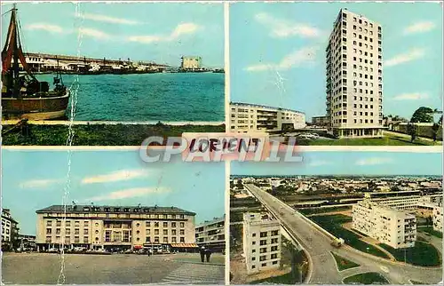Cartes postales moderne Lorient Morbihan Port de Peche La tour de 14 etages Place Aristide Briand Pont d'Oradour