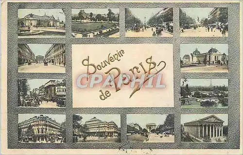 Cartes postales Souvenir de Paris Grand Palais Madeleine Arc de Triomphe Tour Eiffel